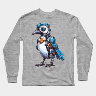 Robot Blue Jay Long Sleeve T-Shirt